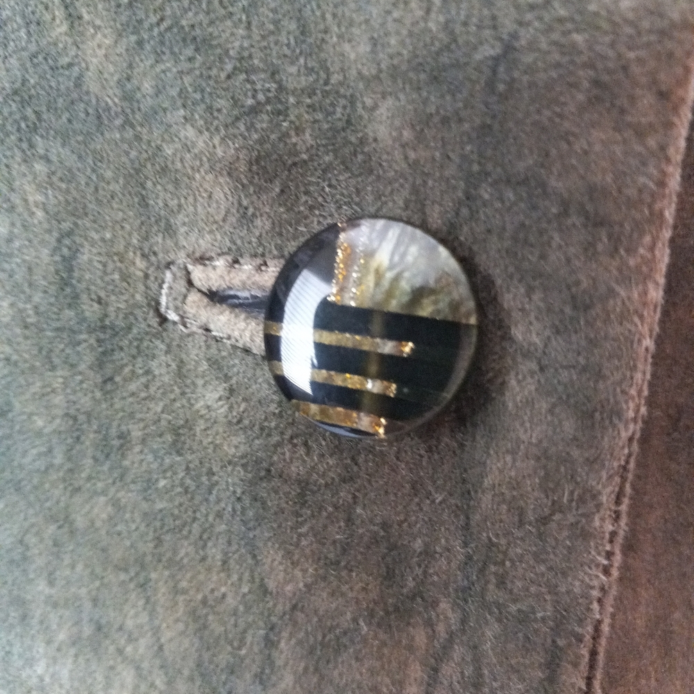 Vakko Patchwork Lamb Leather Blazer Jacket - image 3